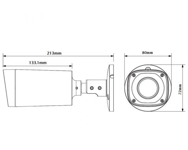ابعاد و اندازه دوربین dh-ipc-hfw2320rp-zs-ire6
